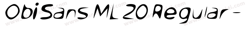 Obi Sans ML 20 Regular字体转换